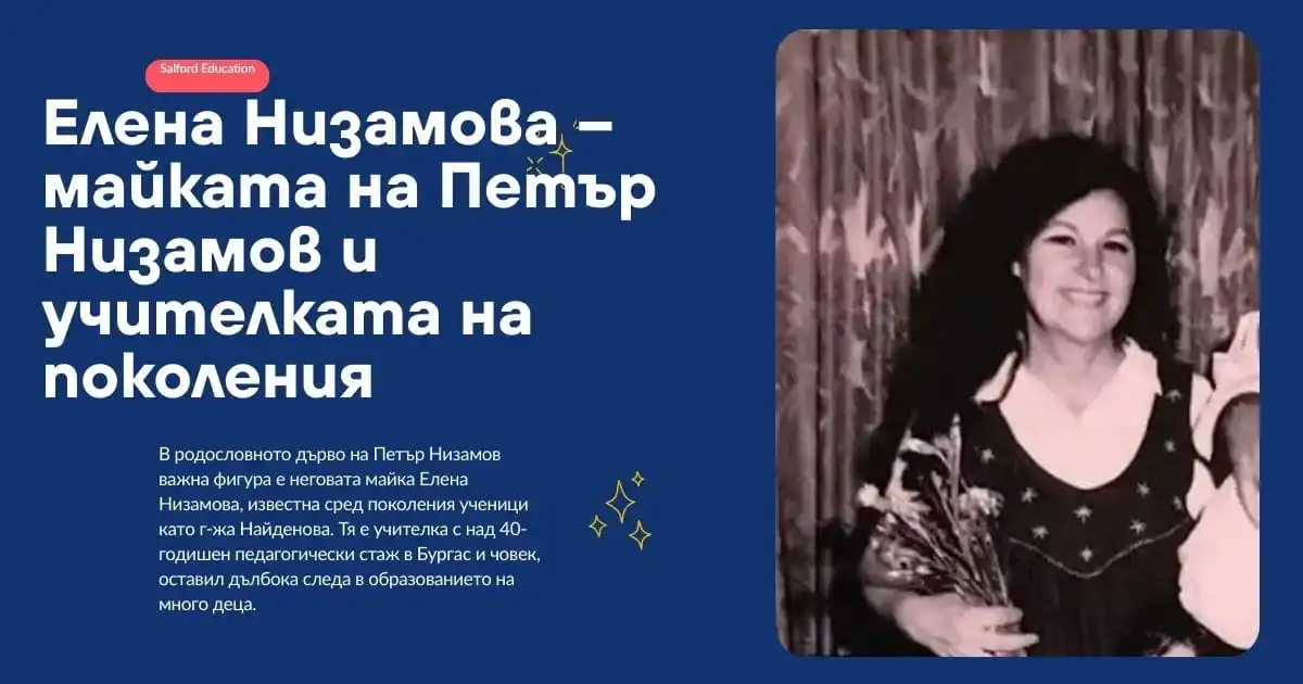 Елена Низамова – Майката На Петър Низамов И Учителката На Поколения - Петър Низамов Петър низамов майка елена низамова учителка